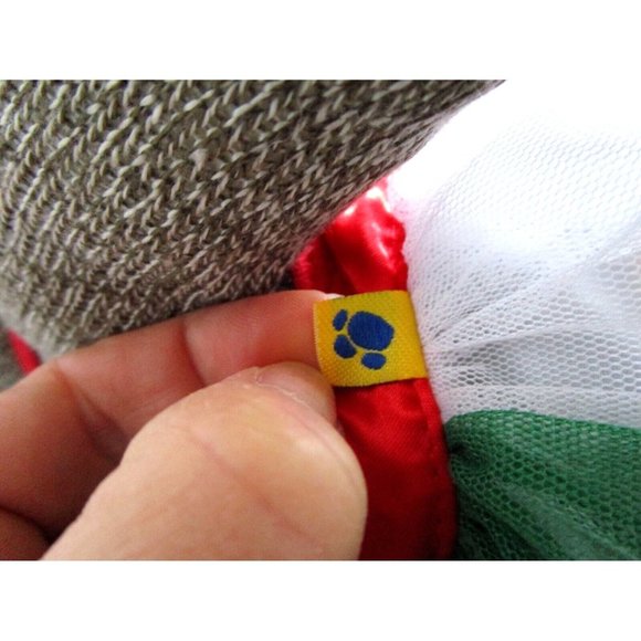 BAB Build a Bear Girl Sock Monkey - Red Bow/Dress 18" Plush Stuffed Animal Toy - Picture 15 of 15